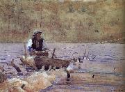 Winslow Homer Anglers on the boat oil